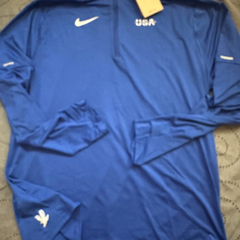 NIKE USA OLYMPIC NATIONAL TEAM R. BLUE ELEMENT ZIP.  SIZE 2XL XL L MEN $85